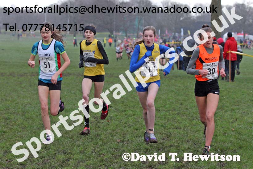 Girls under-15 Northern Cross Country Champs., Witton Park, Blackburn. Photo: David T. Hewitson/Sports for All Pics